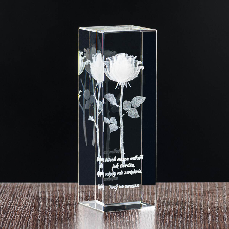 GRAWER 3D Upominek dla Mamy Róża 3D z indywidualną dedykacją