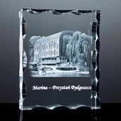 Statuetka - Bydgoska Marina. Elegancki grawer w szkle. PROMOCJA MIASTA