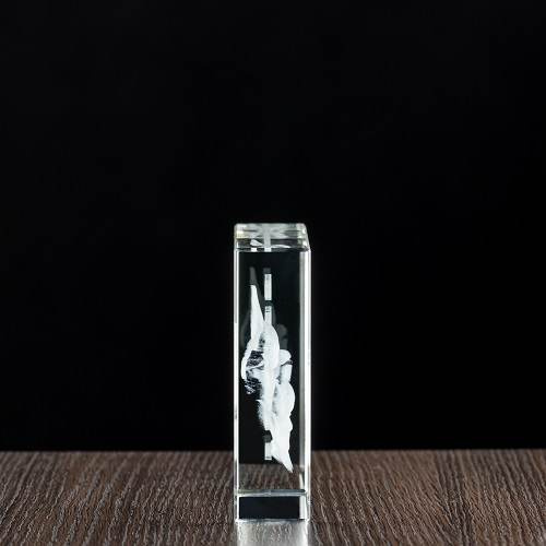 Pamiątka Chrztu 3D w krysztale od Ojca Chrzestnego - FOTOPREZENT 3D