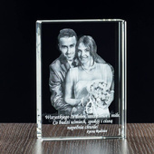 Prezent na dzień kobiet, rocznicę. Fotokryształ Duża statuetka