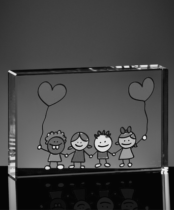 Dzień Dziecka - zdjęcie w krysztale, pamiątka