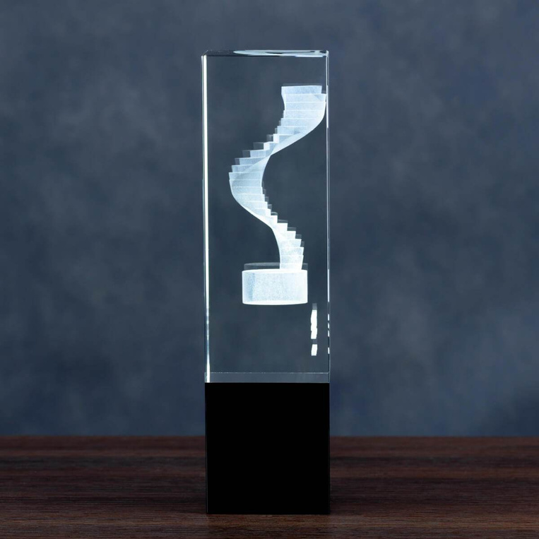 Statuetka z grawerem 3D jako nagroda w konkursie