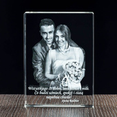 Prezent na dzień kobiet, rocznicę. Fotokryształ Duża statuetka