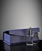 Brelok LED z Różą 3D - grawer wewnątrz szklanego breloka