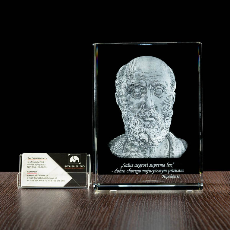 MEGASTATUETKA Hipokrates wraz z dedykacją grawer 3D
