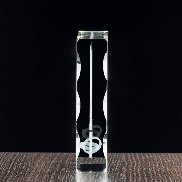 Statuetka kryształowa z grawerem zdjęcia 2D i dedykacją – prezent na rocznicę ślubu