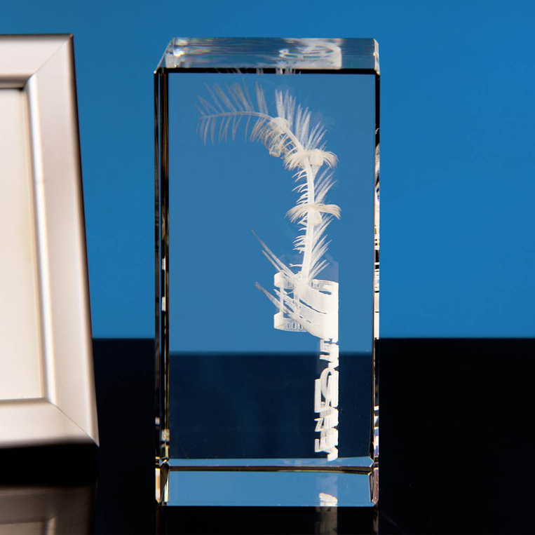 Statuetka konkursowa 3D w krysztale - nagroda na festiwal 3D