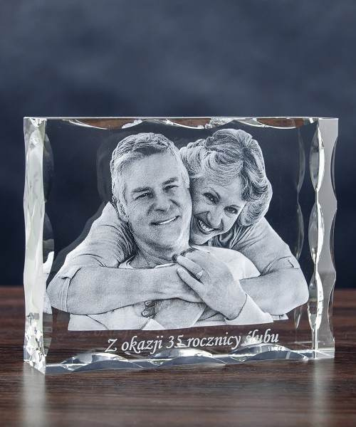 Duży ozdobny kryształ - Trójwymiarowe zdjęcie wraz z dedykacją