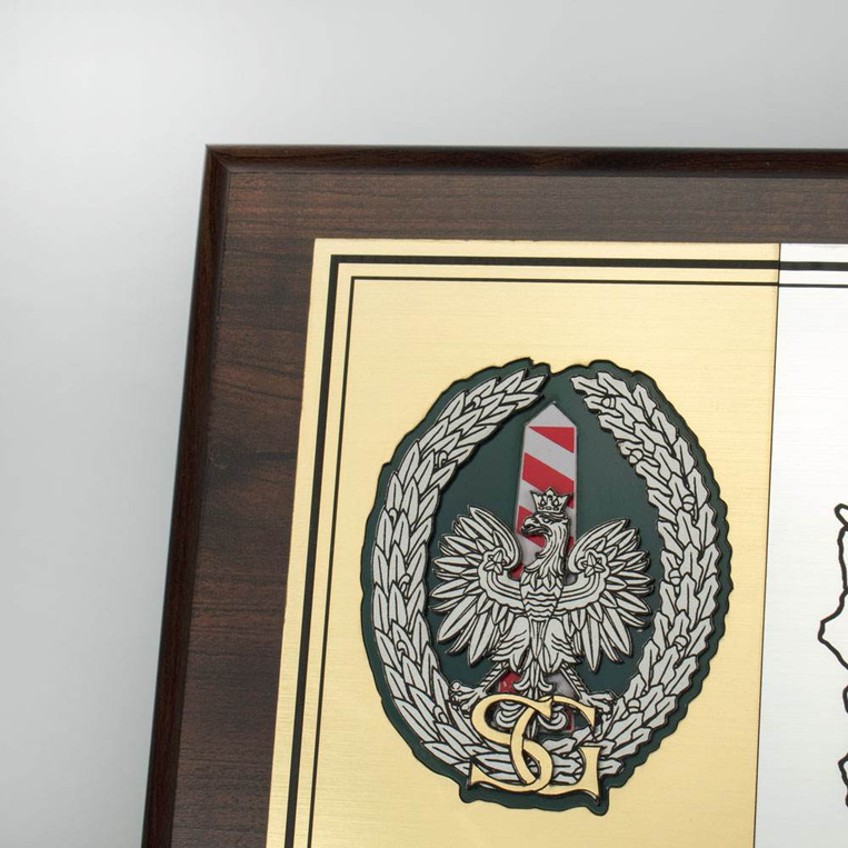 Dyplom 228x305 mm grawerowany dla wojska i STRAŻY GRANICZNEJ