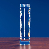 Fotokryształ z grawerem zdjęcia w sercu - prezent na Walentynki