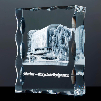 Statuetka - Bydgoska Marina. Elegancki grawer w szkle. PROMOCJA MIASTA