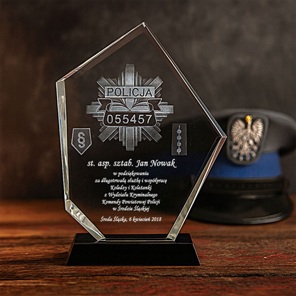 Personalizowana odznaka policyjna w podziękowaniu za służbę DLA POLICJANTA