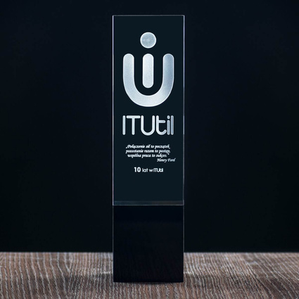 Statuetka na 10 lecie firmy JUBILEUSZ FIRMY. Podziękowania dla klientów