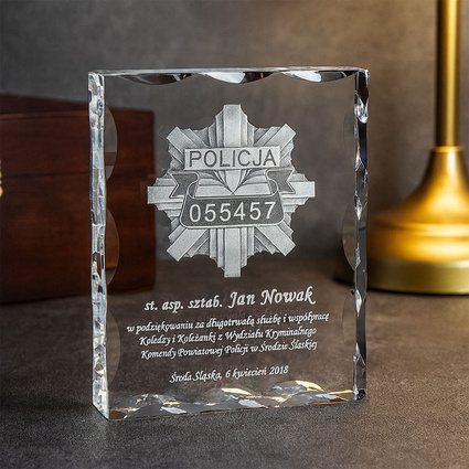 Pamiątka jubileuszowa, odznaka policyjna - personalizowane ID policjanta