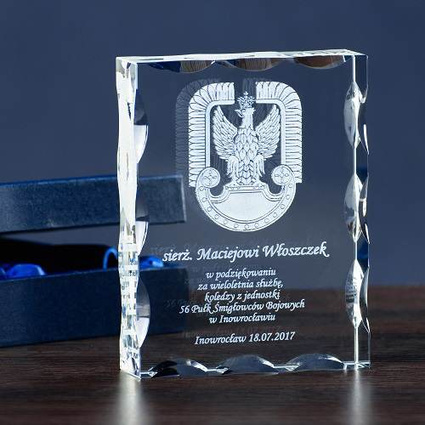 Podziękowanie za służbę DLA LOTNIKA statuetka 3D z dedykacją