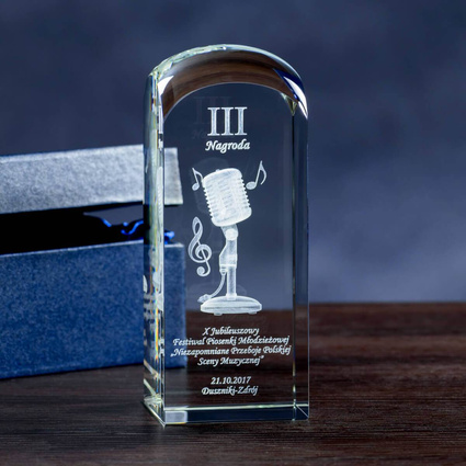 Nagroda w konkursie muzycznym - MIKROFON 3D w szkle