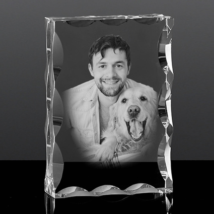 Zdjecie z pupilem ~ Fotokryształ dla niego z ukochanym psem