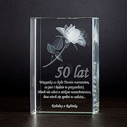 Róża 3D z dedykacją na Walentynki. Pod różą Twoja dedykacja